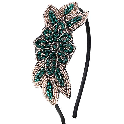 BABEYOND 1920er Stirnband Damen Haarreif Gatsby Kostüm Accessoires 20er Jahre Flapper Haarband Stil2 - Grün von BABEYOND
