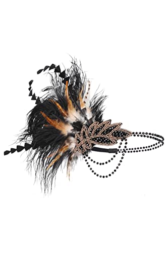 BABEYOND Stirnband Damen Pfau Feder Haarspange Gatsby Fasching Kostüm Haar Accessoires BABEYOND Stirnband Damen Pfau Feder Haarspange Gatsby Fasching Kostüm Haar Accessoires von BABEYOND