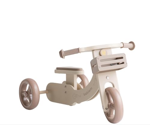 Babiem® Laufrad James - Holz - von 3 bis 2 Räder - Dreirad ab 1 Jahr - Holz Oma Laufrad von BABIEM