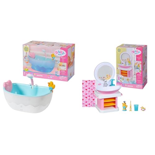 BABY Born Badewanne für Puppen mit Farbwechsel, Dusch-und Soundfunktion & Bath Waschtisch, interaktiver Puppenwaschtisch mit Licht- und Soundfunktion BABY Born Badewanne für Puppen mit Farbwechsel, Dusch-und Soundfunktion & Bath Waschtisch, interaktiver Puppenwaschtisch mit Licht- und Soundfunktion von BABY Born