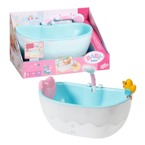 Baby Born Bath 835784 - Puppenzubehör von 36 und 43 cm mit Licht- / Soundeffekten, inklusive Kissen und Ente, batteriebetrieben, für Kinder ab 3 Jahren Baby Born Bath 835784 - Puppenzubehör von 36 und 43 cm mit Licht- / Soundeffekten, inklusive Kissen und Ente, batteriebetrieben, für Kinder ab 3 Jahren von BABY Born