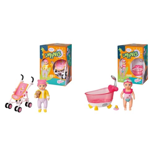 BABY Born Minis Kinderwagen-Spielset mit Minis-Puppe Eli und Kuscheltier, 906156 Zapf Creation & Minis Badewannen-Spielset mit Minis-Puppe Amy und Ente, 906101 Zapf Creation BABY Born Minis Kinderwagen-Spielset mit Minis-Puppe Eli und Kuscheltier, 906156 Zapf Creation & Minis Badewannen-Spielset mit Minis-Puppe Amy und Ente, 906101 Zapf Creation von BABY Born