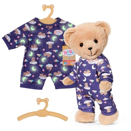 BABY Born Teddy Schlafanzug, leuchtet im Dunkeln, Puppenschlafanzug für 43 cm Puppen und Teddy, 836484 Zapf Creation, Weiß mit Monden BABY Born Teddy Schlafanzug, leuchtet im Dunkeln, Puppenschlafanzug für 43 cm Puppen und Teddy, 836484 Zapf Creation, Weiß mit Monden von BABY Born