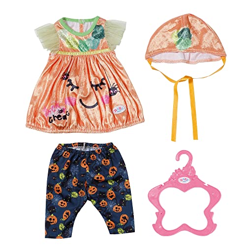 BABY born Halloween-Kostüm, Kürbiskleid mit Leggins und Mütze, für 43 cm Puppen, 834275 Zapf Creation von BABY Born