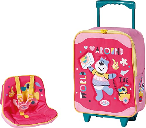 BABY born 828441 Holiday Trolley mit Puppensitz Puppenzubehör, pink/bunt von BABY Born