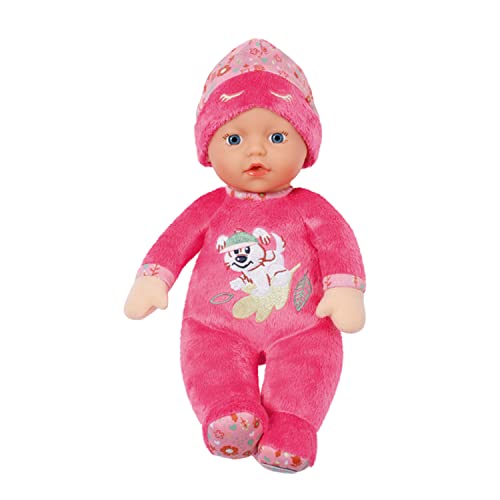 BABY born Sleepy for babies pink, waschbare Stoffpuppe mit herunterziehbarer Mütze und integrierter Rassel, 30 cm groß, 833674 Zapf Creation von BABY Born