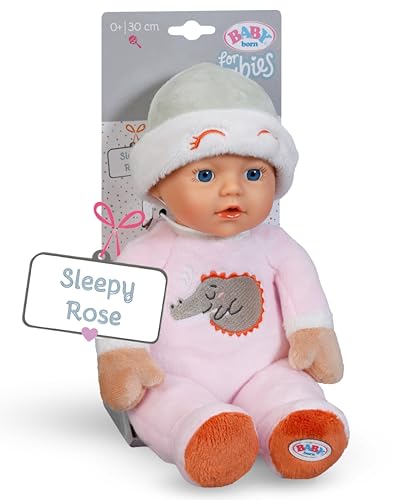 BABY born for Babies Sleepy Rose - weiche 30 cm Puppe - Mit rosa Körper & integrierter Rassel - Stoffpuppe inkl. festem Mützchen - Geeignet für Neugeborene BABY born for Babies Sleepy Rose - weiche 30 cm Puppe - Mit rosa Körper & integrierter Rassel - Stoffpuppe inkl. festem Mützchen - Geeignet für Neugeborene von BABY Born