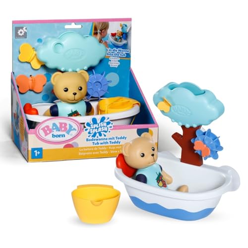 BABY born Splish Splash Bade-Spielzeug-Set mit Teddy in der Badewanne - Saugnäpfe zum Befestigen - Inkl. Zubehör - Funktioniert ohne Batterien - Geeignet für Kinder ab 1 Jahr BABY born Splish Splash Bade-Spielzeug-Set mit Teddy in der Badewanne - Saugnäpfe zum Befestigen - Inkl. Zubehör - Funktioniert ohne Batterien - Geeignet für Kinder ab 1 Jahr von BABY Born