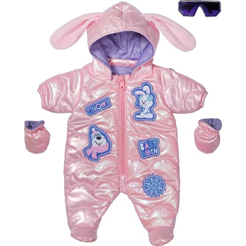 BABY born Deluxe Skianzug mit Hasenohren, mit Sonnenbrille und Handschuhen für 43 cm große Puppen, 834190 Zapf Creation von BABY Born