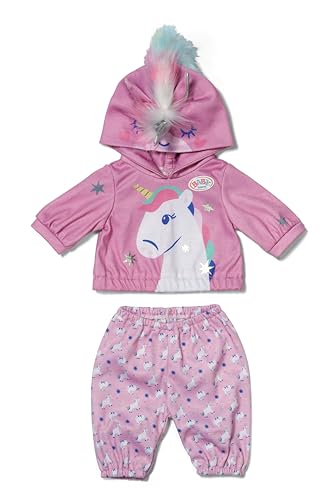 BABY born Einhorn-Outfit, Set aus Hoodie mit Einhorn und Hose mit Print für 43cm Puppen, 839409 Zapf Creation von BABY Born