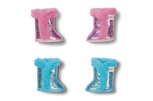 BABY born Glitzer Stiefel 2fach Sortiert in blau und pink für 43cm Puppen, 839478 Zapf Creation von BABY Born