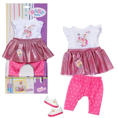 BABY born Little Everyday Outfit, Shirt mit Leggins und Schuhen für 36 cm Puppen, 836330 Zapf Creation von BABY Born