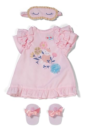 BABY born Nachthemd mit Schlafmaske und Pantoffeln für 43cm Puppen, 838761 Zapf Creation von BABY Born