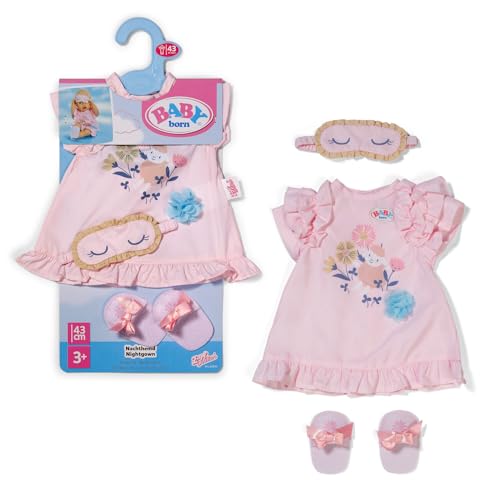 BABY born Nachthemd mit Schlafmaske und Pantoffeln für 43cm Puppen, 838761 Zapf Creation BABY born Nachthemd mit Schlafmaske und Pantoffeln für 43cm Puppen, 838761 Zapf Creation von BABY Born