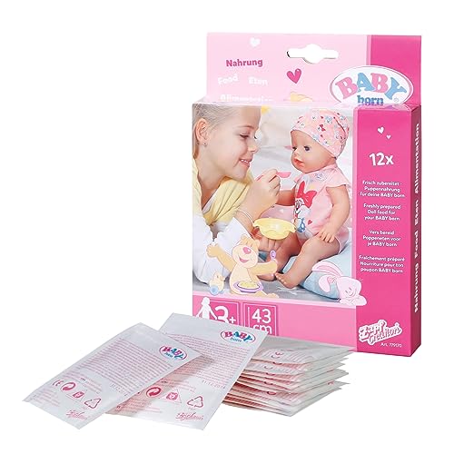 BABY born Sachets für Puppennahrung - leicht für kleine Hände, kreatives Spiel fördert Empathie und soziale Fähigkeiten, für Kleinkinder ab 3 Jahren - enthält 12 Sachets von Zapf Creation