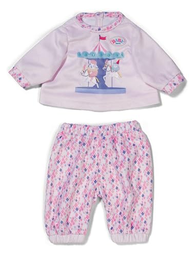 BABY born Schlafanzug mit langärmligen Shirt und bunter Leggins für 43cm Puppen, 838785 Zapf Creation von BABY Born