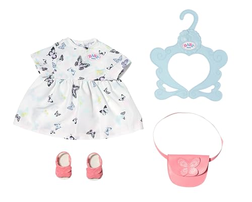 BABY born Schmetterlingskleid mit Tasche und Schuhen für 43 cm Puppen, 838709 Zapf Creation von BABY Born