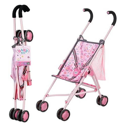 BABY born Stroller mit Tasche, faltbarer Puppenwagen mit 3-Punkt-Gurt, 62 cm Griffhöhe, 832547 Zapf Creation, Rosa BABY born Stroller mit Tasche, faltbarer Puppenwagen mit 3-Punkt-Gurt, 62 cm Griffhöhe, 832547 Zapf Creation, Rosa von BABY Born