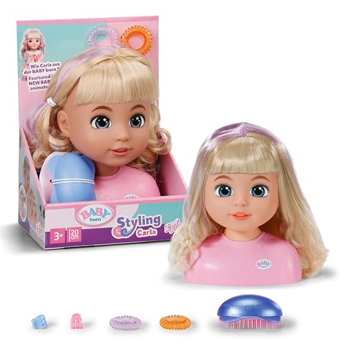 BABY born Stylingkopf Carla, Frisierkopf mit hochwertigem Nylon-Haar zum Stylen inkl. Accessoires, für Kinder ab 3 Jahren geeignet, 838846 Zapf Creation BABY born Stylingkopf Carla, Frisierkopf mit hochwertigem Nylon-Haar zum Stylen inkl. Accessoires, für Kinder ab 3 Jahren geeignet, 838846 Zapf Creation von BABY Born