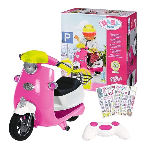 BABY born City RC Glam-Scooter, ferngesteuerter Roller für Puppen mit Lichtfunktion, 830192 Zapf Creation von BABY Born