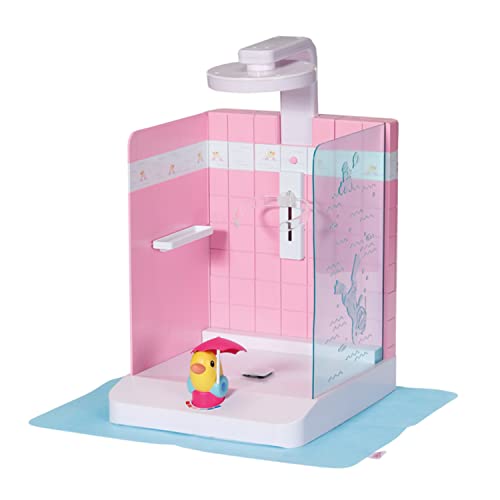 BABY born Walk In Shower, begehbare Puppendusche mit echtem Wasser und höhenverstellbarem Duschkopf, 830604 Zapf Creation von BABY Born