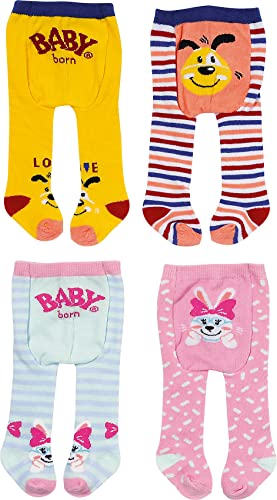 BABY born Strumpfhose 2x 2sort. 43 cm, 2er Pack Puppenstrumpfhosen für 43 cm Puppen, 831748 Zapf Creation von BABY Born