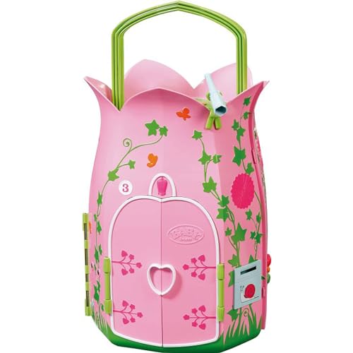 BABY born Storybook Cottage, ausklappbares Puppenhaus Spielhaus für 18 cm große Puppen mit Tisch, Kamin, Liege und Fernrohr, rosa grün, 833803 Zapf Creation BABY born Storybook Cottage, ausklappbares Puppenhaus Spielhaus für 18 cm große Puppen mit Tisch, Kamin, Liege und Fernrohr, rosa grün, 833803 Zapf Creation von BABY Born