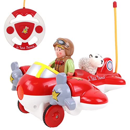 BABY CHALLENGE - Avion Der Kleine Prinz - Mein Erstes Fahrzeug - 865000 - Ferngesteuertes - Rot - Offizielle Lizenz - Mit Sound und Licht - 1/80 - Batterien Nicht enthalten - Ab 24 Monaten von BABY CHALLENGE