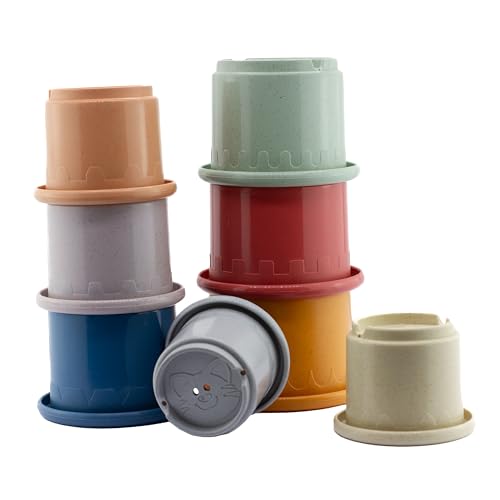babynova Stapelbecher - Pädagogisches Baby- und Kleinkindspielzeug - ab 3 Monaten - 8-teiliges Set - Entwicklung von Motorik und Koordination - Geeignet für Badewanne und Sandkasten - BPA-frei babynova Stapelbecher - Pädagogisches Baby- und Kleinkindspielzeug - ab 3 Monaten - 8-teiliges Set - Entwicklung von Motorik und Koordination - Geeignet für Badewanne und Sandkasten - BPA-frei von BABY-NOVA