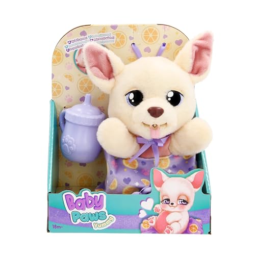 BABY PAWS Yummy Chihuahua, Interaktiver Plüschwelpe zum Herumtragen, dessen Bauch beim Füttern wächst und mit Schnuller im Mund Wieder klein Wird - Geschenk und Spielzeug für Kinder ab 18 Monaten BABY PAWS Yummy Chihuahua, Interaktiver Plüschwelpe zum Herumtragen, dessen Bauch beim Füttern wächst und mit Schnuller im Mund Wieder klein Wird - Geschenk und Spielzeug für Kinder ab 18 Monaten von BABY PAWS