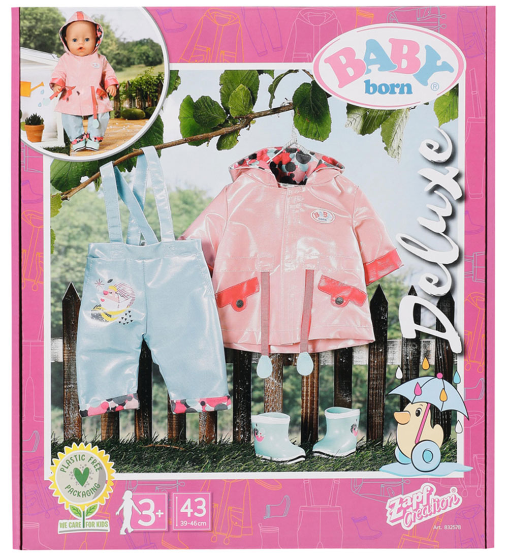 Baby Born Puppenkleidung - Deluxe - Regenbekleidungsset - BABY born - One Size - Puppenkleidung von BABY born