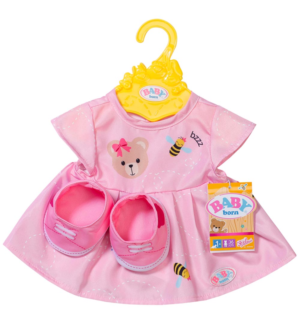 Baby Born Puppenkleidung - Kleid m. Schuhe - Rosa - BABY born - One Size - Puppenkleidung Baby Born Puppenkleidung - Kleid m. Schuhe - Rosa - BABY born - One Size - Puppenkleidung von BABY born