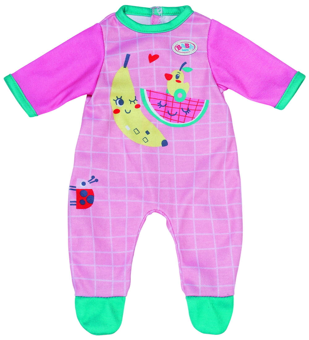 Baby Born Puppenkleidung - Strampler - 36 cm - Rosa m. Obst - BABY born - One Size - Puppenkleidung von BABY born