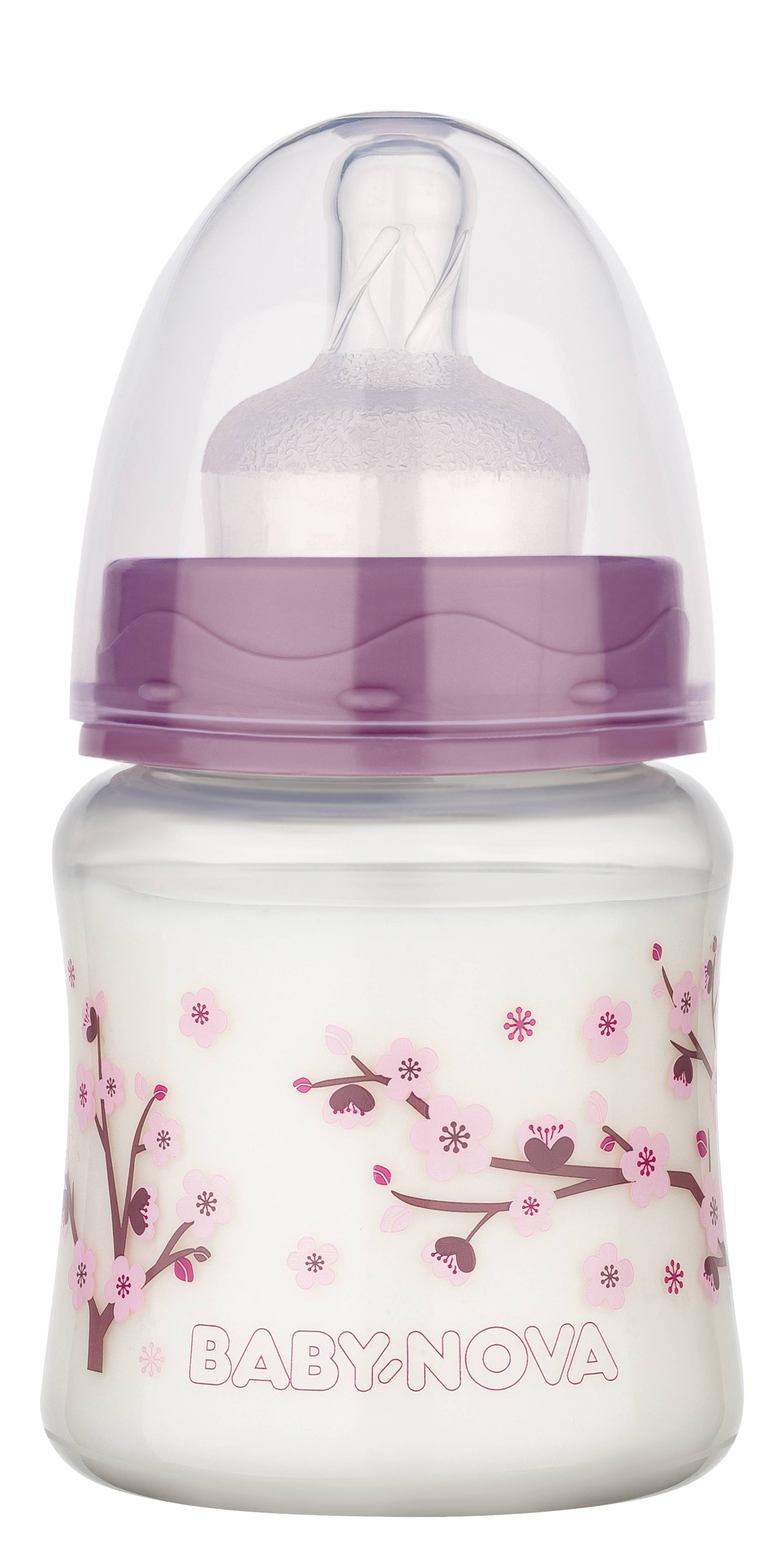 Babyflasche 150ml Weithals Kirschblüte von BABYNOVA