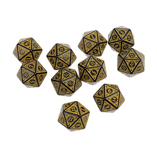10pcs 20 Seitig D20 Spielen RPG Party Acrylspiel von BABYVIVA