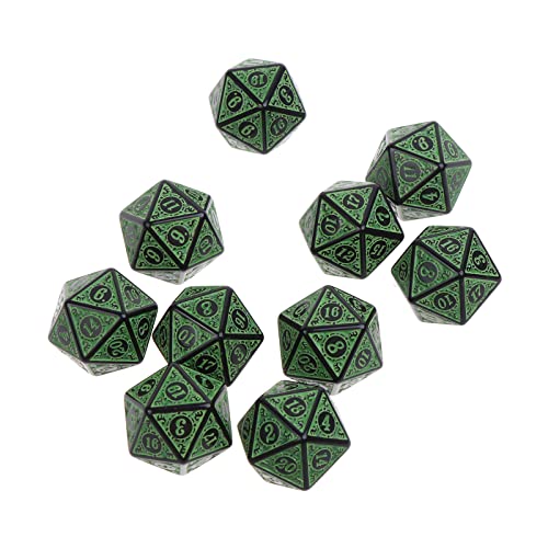 10pcs 20 Seitig D20 Spielen RPG Party Acrylspiel von BABYVIVA