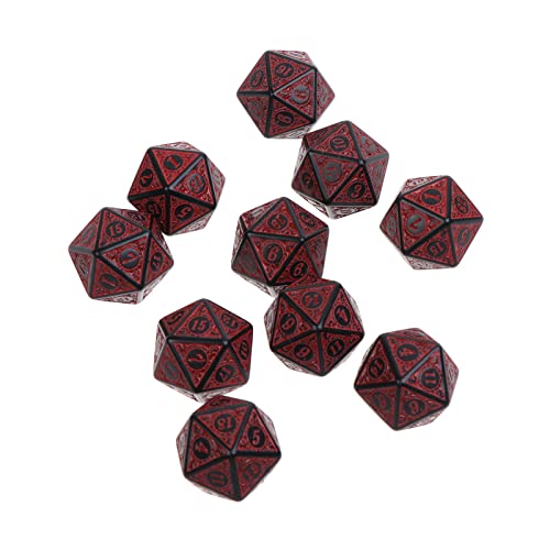 10pcs 20 Seitig D20 Spielen RPG Party Acrylspiel von BABYVIVA