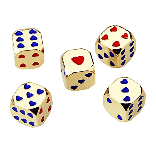 5 Stück Metall Herzmuster Einzigartiger Runde Ecke Rollenspiele Würfel 6-Seiten Tischspiel Würfel Glatt Oberfläche 5 Stück Metall Herzmuster Einzigartiger Runde Ecke Rollenspiele Würfel 6-Seiten Tischspiel Würfel Glatt Oberfläche von BABYVIVA