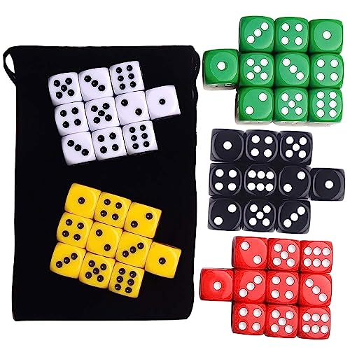 50 Stcs Farbenfrohe 6 Seitige D6 Dices 16mm 0 63 Zoll Digital Zahlen Würfel Runde Ecke Kinder Bildungsspielzeug Brettspiele von BABYVIVA