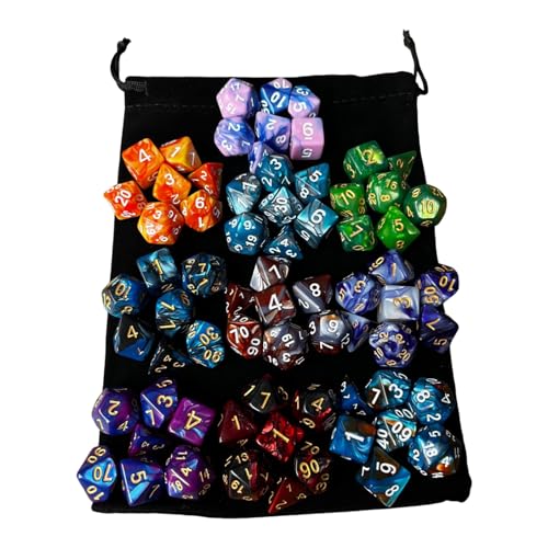 70pcs 10 Farbe Polyedrale Dices Acryl Mehrisided Dices Rollenspiele Dices Fortabletop Player Einfach Zu Bedienen 70pcs 10 Farbe Polyedrale Dices Acryl Mehrisided Dices Rollenspiele Dices Fortabletop Player Einfach Zu Bedienen von BABYVIVA