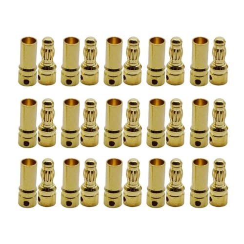 BABYVIVA 15pairs 3 5 Mm Goldplattierte Steckverbinder Für Fernbedienung Hubschrauber Und Handwerk Elektronikmodell ESC Upgrades Bananenstopfen von BABYVIVA