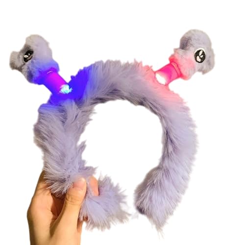 BABYVIVA 3D Tentakel Plüschhaarhoop Leuchte Stirnband Weihnachtsfeier Kopfschmuck Mädchen Gesicht Waschen Stirnband Kinder Lustige Kopfbedeckungen von BABYVIVA
