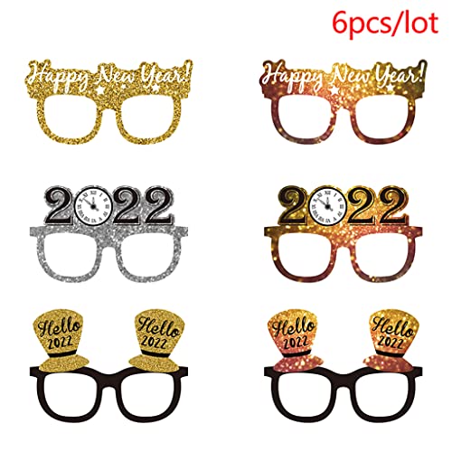BABYVIVA 6 Stücke Glitzer Brille Rahmen Frohes Neues Jahr Star Brille Dekoration Für Heimkostüm Party Lieferungen Ornamente BABYVIVA 6 Stücke Glitzer Brille Rahmen Frohes Neues Jahr Star Brille Dekoration Für Heimkostüm Party Lieferungen Ornamente von BABYVIVA