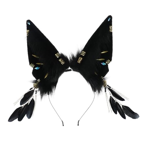BABYVIVA Anime Maid Hairhoop Plush Ohr Quasten Stirnband Cosplay Kostüm Halloween Party Kopfschmuck Mädchen Comics Show Kopfbedeckung BABYVIVA Anime Maid Hairhoop Plush Ohr Quasten Stirnband Cosplay Kostüm Halloween Party Kopfschmuck Mädchen Comics Show Kopfbedeckung von BABYVIVA