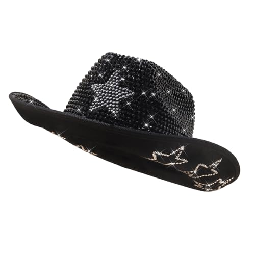 BABYVIVA Bachelorette Party Cowgirl Caps For Bride Rhinestones Star Top Carnivals Party Erwachsene Fotoshoots Kopfbedeckung von BABYVIVA
