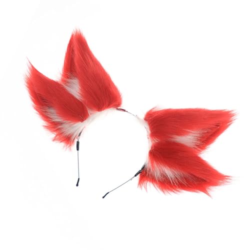 BABYVIVA Bequeme Plüsch Neun Schwanze Füchse Ohren Stirnbänder Leichtes Kostümzubehör Weiche Cosplay Ohren Kopfbedeckung von BABYVIVA