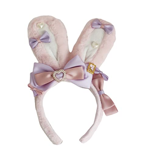 BABYVIVA Cartoon Süße Stirnbandhasen Ohrform Hair Hoop Plüsch Kopfstück Haarband Bowknot Party Cosplay Kostüm Requisite Unisex BABYVIVA Cartoon Süße Stirnbandhasen Ohrform Hair Hoop Plüsch Kopfstück Haarband Bowknot Party Cosplay Kostüm Requisite Unisex von BABYVIVA