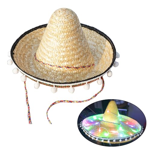 BABYVIVA Cincodemayo Straw Adult Kids Kids Party Mexiko Festival Fotografie Mit LED Themen Party Kostümzubehör Accessoires BABYVIVA Cincodemayo Straw Adult Kids Kids Party Mexiko Festival Fotografie Mit LED Themen Party Kostümzubehör Accessoires von BABYVIVA