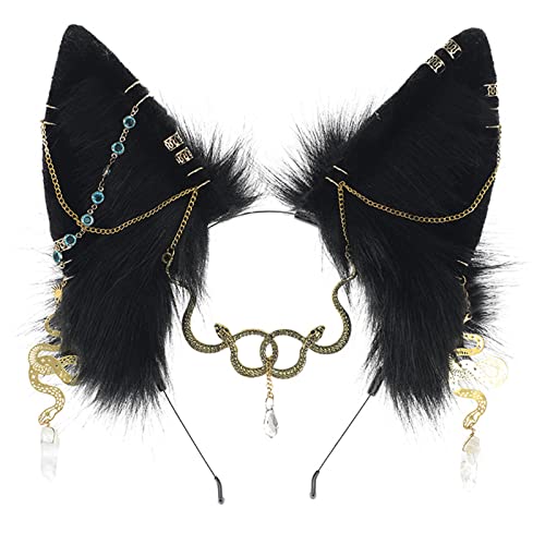 BABYVIVA Cosplay Ohrstirnband Pelzige Carnivals Party Handgefertigtes Party Kostüm Teufel Schlange BABYVIVA Cosplay Ohrstirnband Pelzige Carnivals Party Handgefertigtes Party Kostüm Teufel Schlange von BABYVIVA