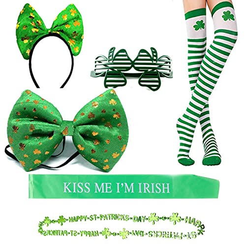 BABYVIVA Cosplay Party Patrick's Day Party Kostümanzug Halsketten Brillen Bogen Socken Schultergurt Stirnband Für Parade BABYVIVA Cosplay Party Patrick's Day Party Kostümanzug Halsketten Brillen Bogen Socken Schultergurt Stirnband Für Parade von BABYVIVA